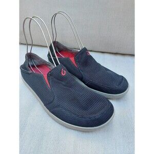 OluKai Shoes Mens US size 10 Nohea Mesh Slip On Casual Sneakers Black